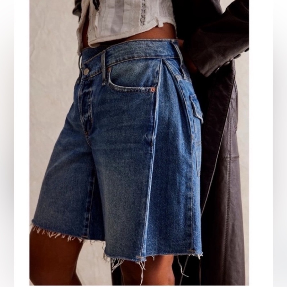 Anthropologie Free People Boomerang High-rise Long Shorts size 25